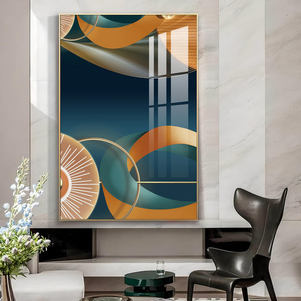 Vivid Color Impressions Glass Finish Vertical Wall Art