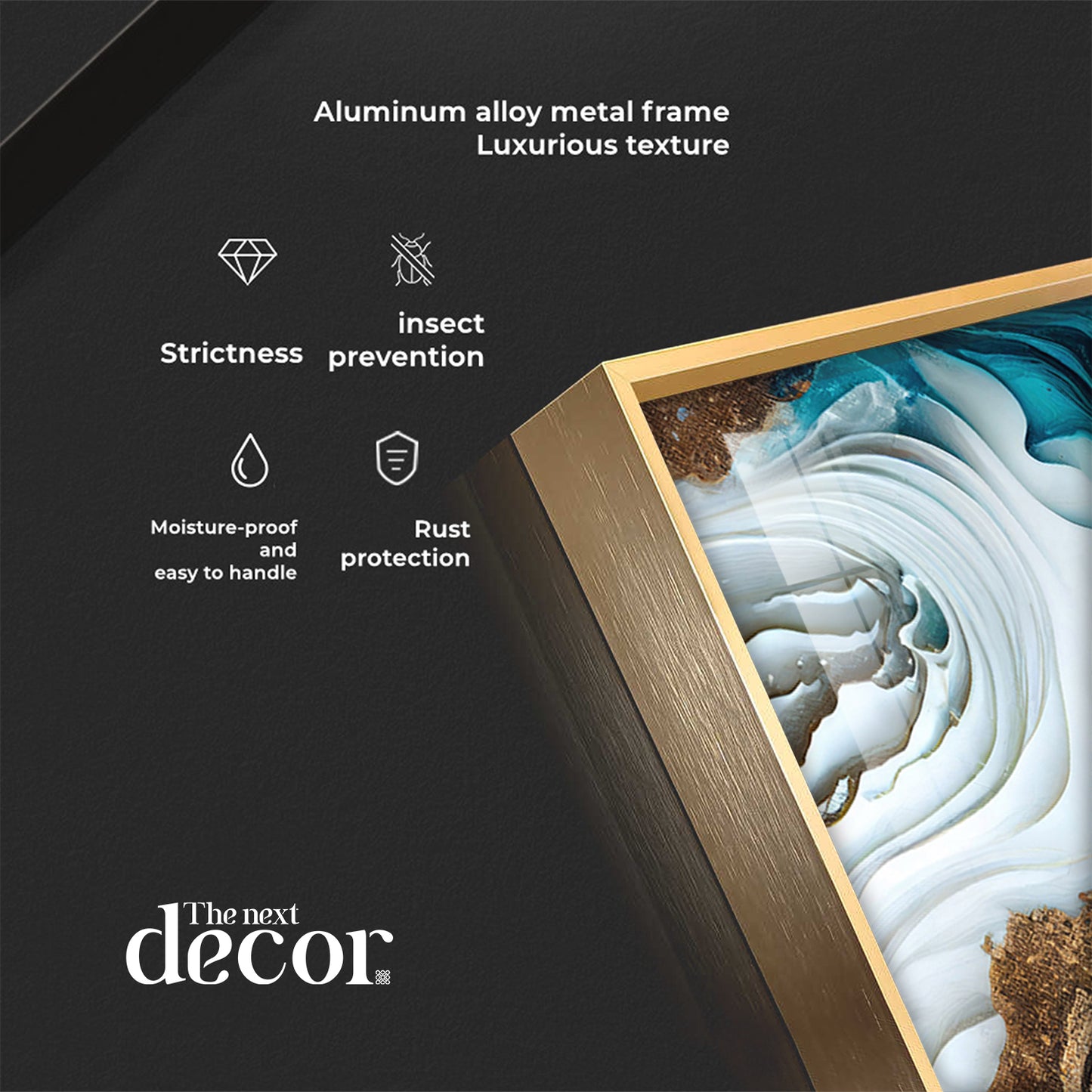 Oceanic Elegance Glass Finish Vertical Wall Art