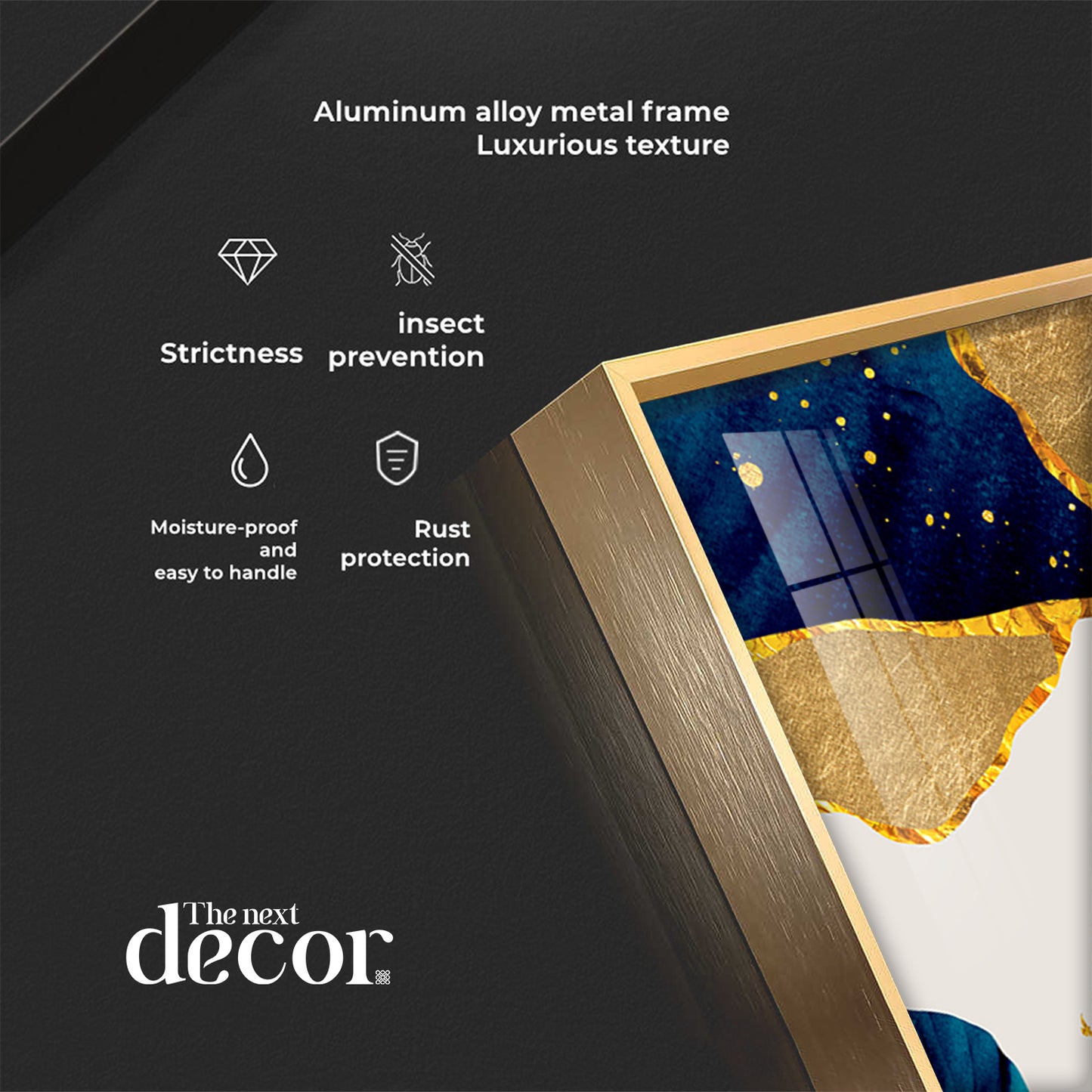 Luxe Harmony Abstracts Glass Finish Vertical Wall Art