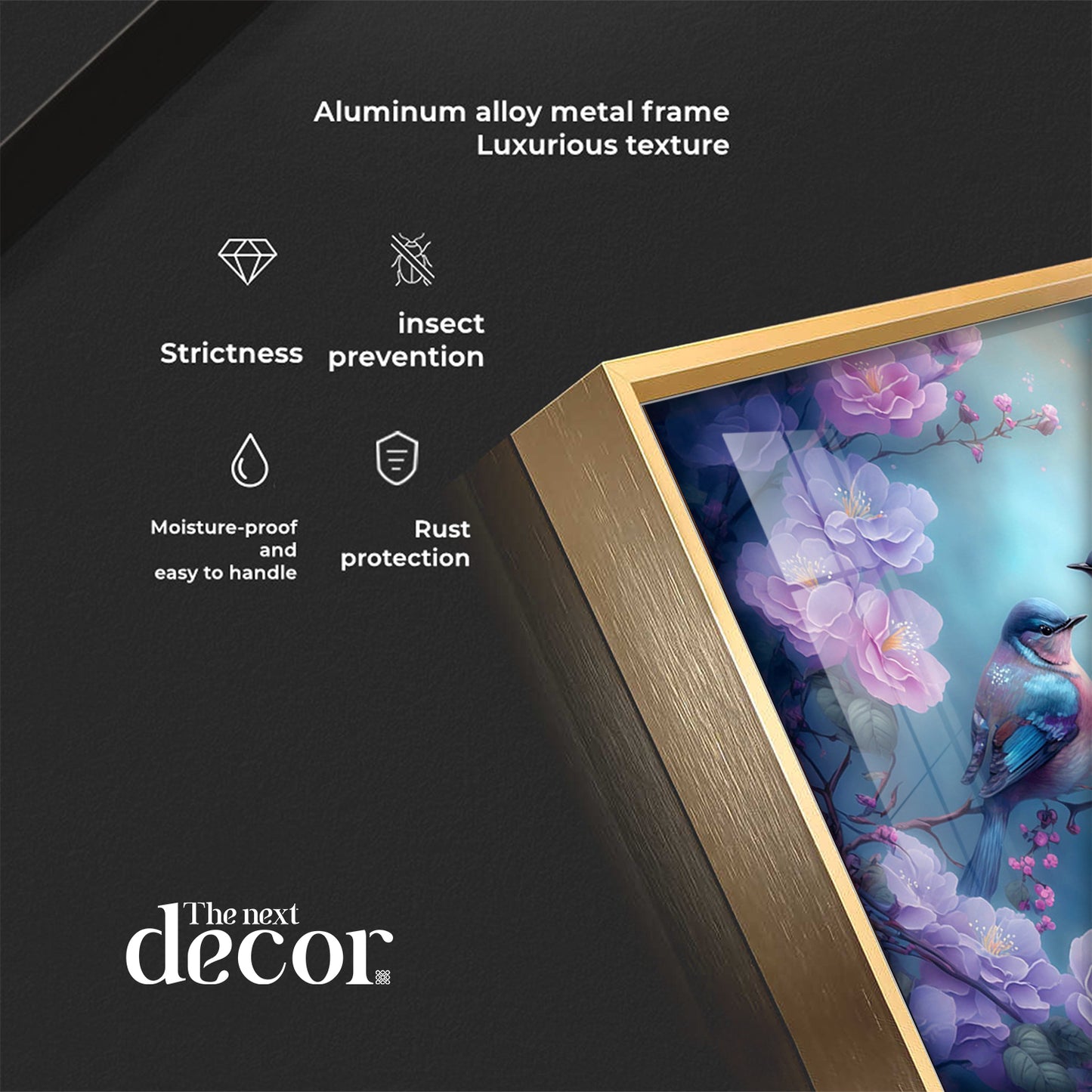 Harmony in Flight Glass Finish Vertical Wall Art
