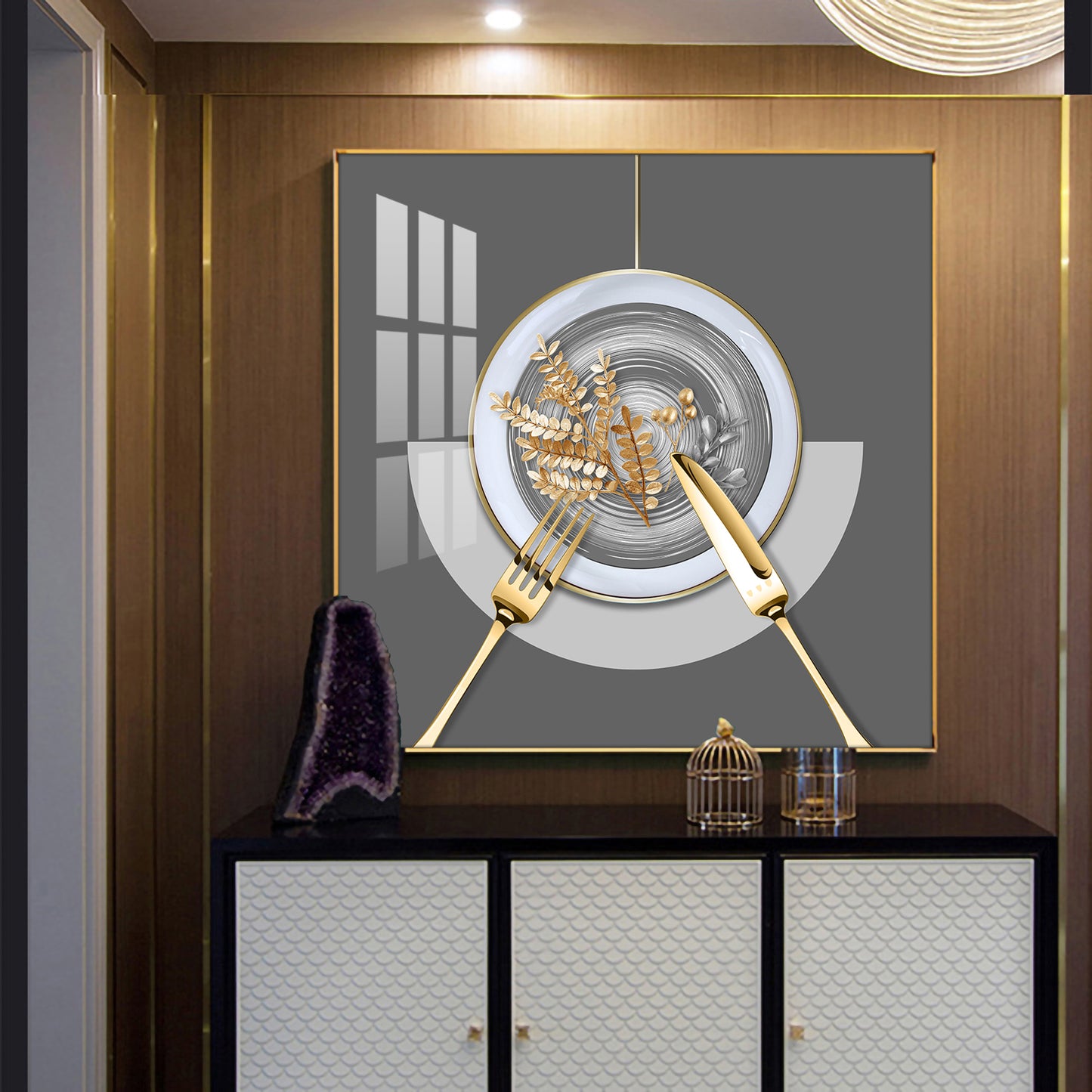 Artful Dining Glass Finish Square Wall Art