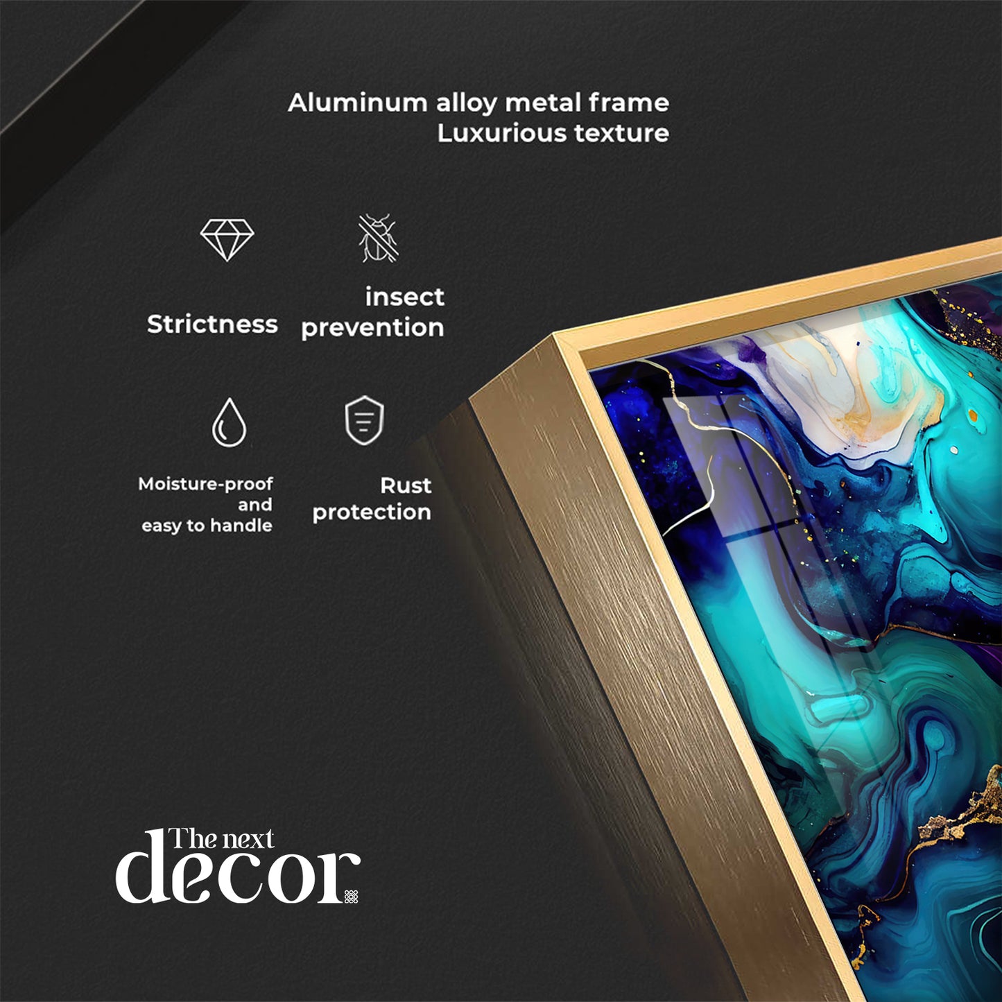 Oceanic Dreams Glass Finish Vertical Wall Art