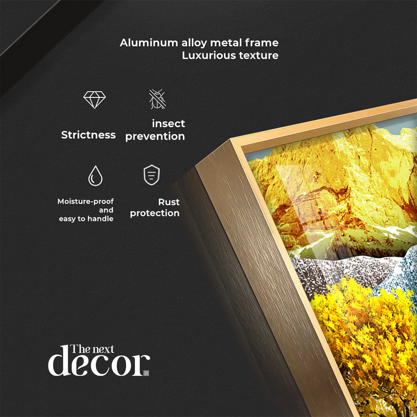 Nature's Embrace Glass Finish Vertical Wall Art