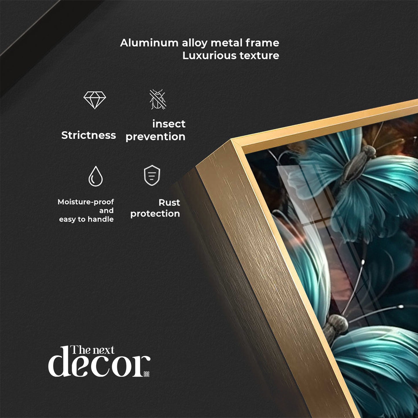 Floral Fantasy Glass Finish Vertical Wall Art
