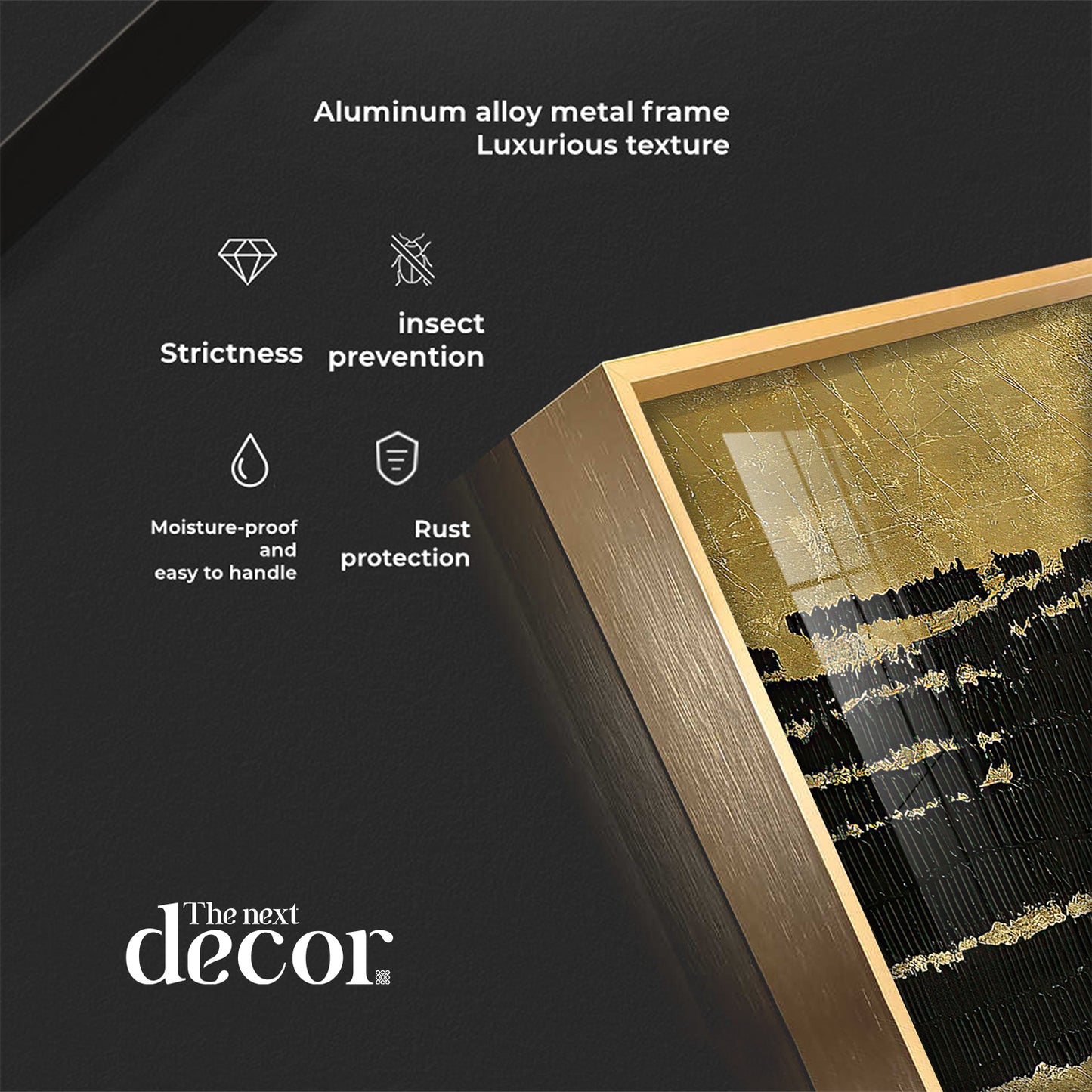 Midnight Elegance Glass Finish Vertical Wall Art
