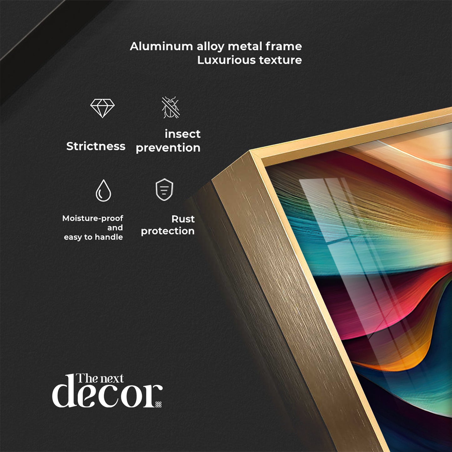 Waves of Color Glass Finish Vertical Wall Art