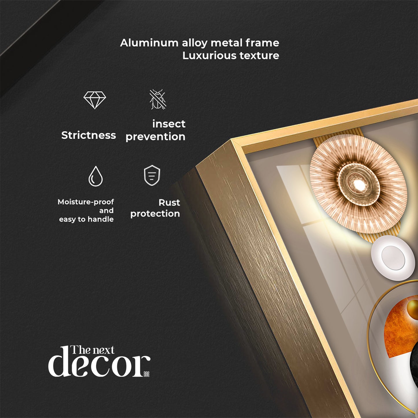 Circle of Modernity Glass Finish Vertical Wall Art