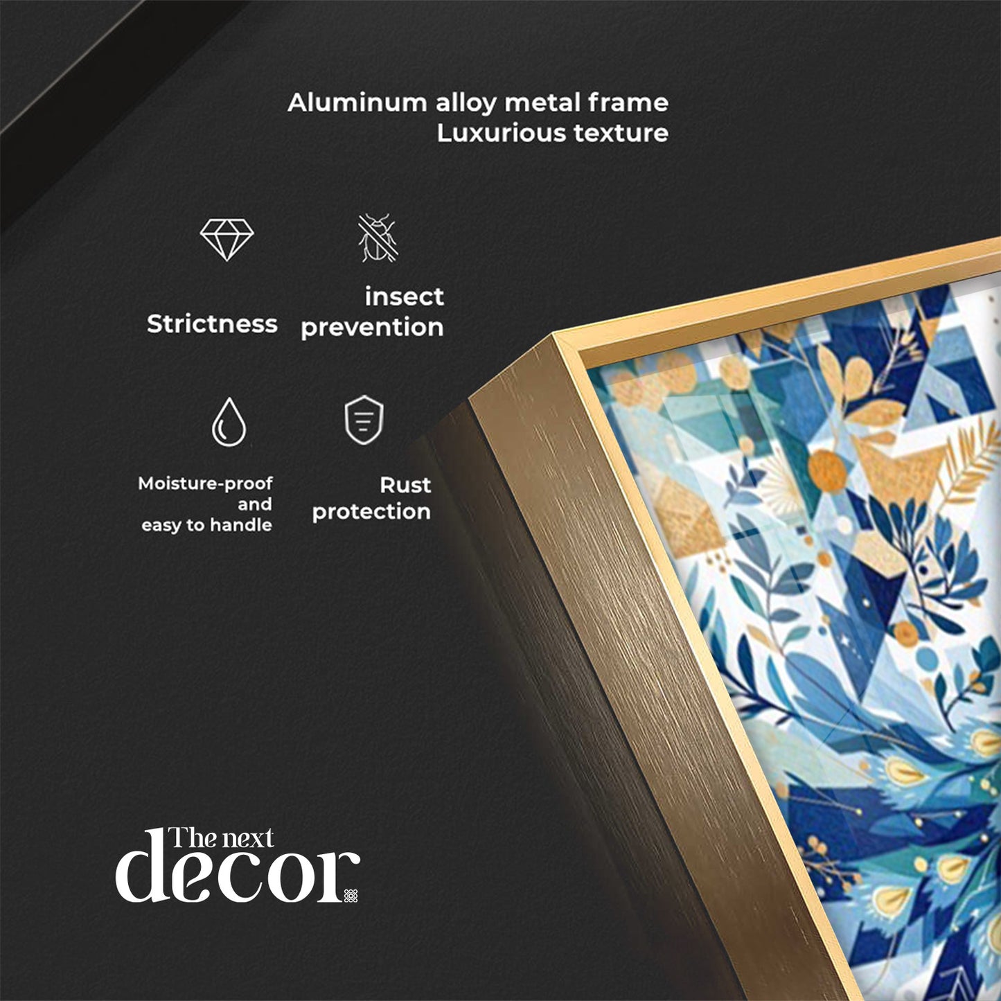 Two Peacock Looking Each Other Glass Finish Horizontal Wall Art