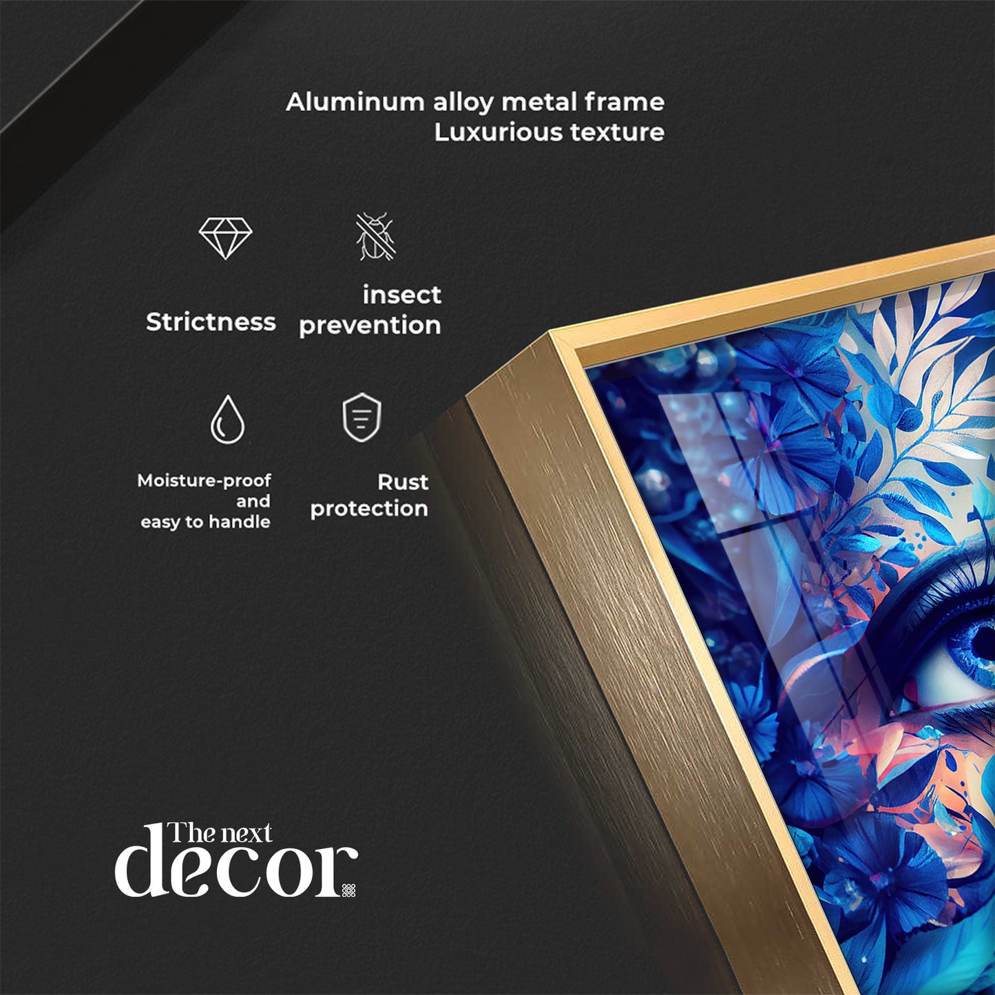 Floral Vision Glass Finish Vertical Wall Art