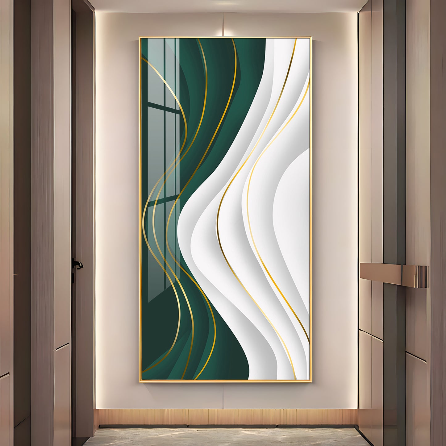 Ethereal Expressions Glass Finish Vertical Wall Art