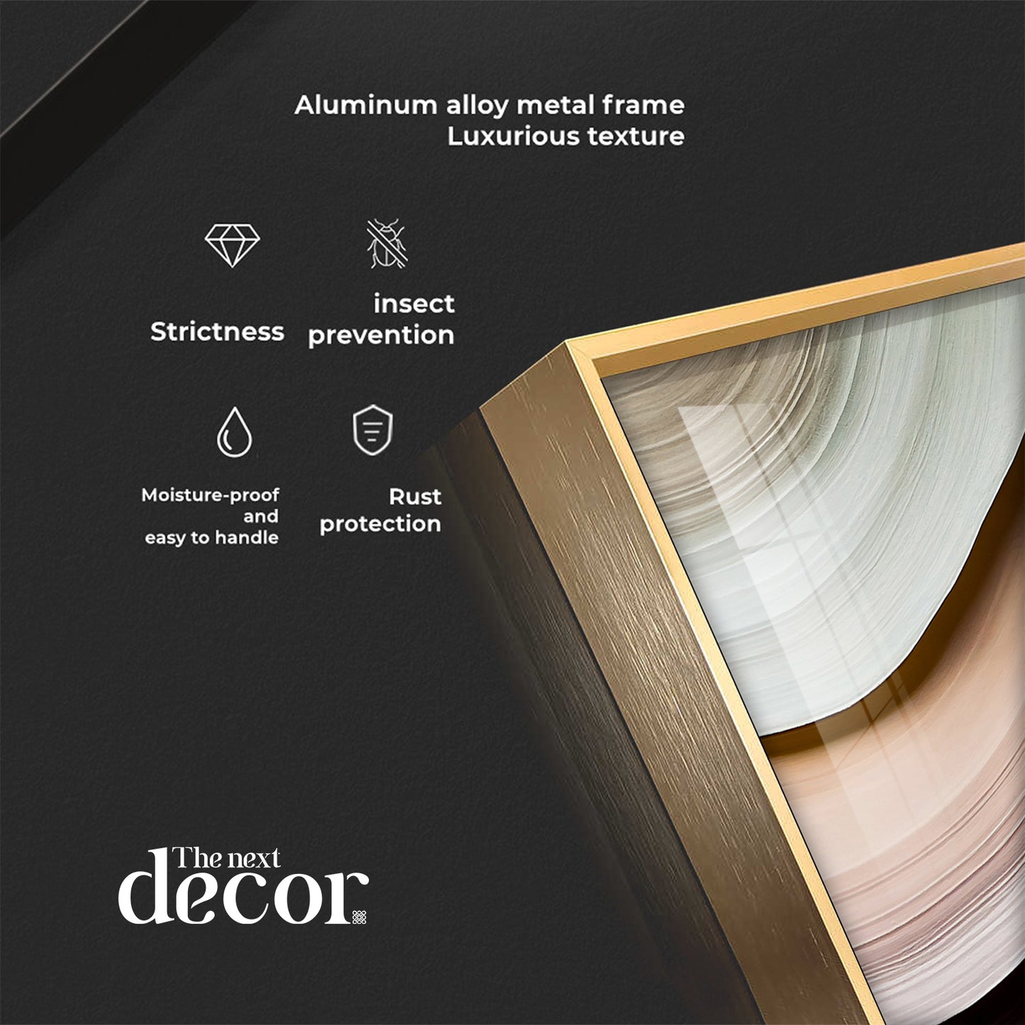 Fluid Horizons Glass Finish Vertical Wall Art