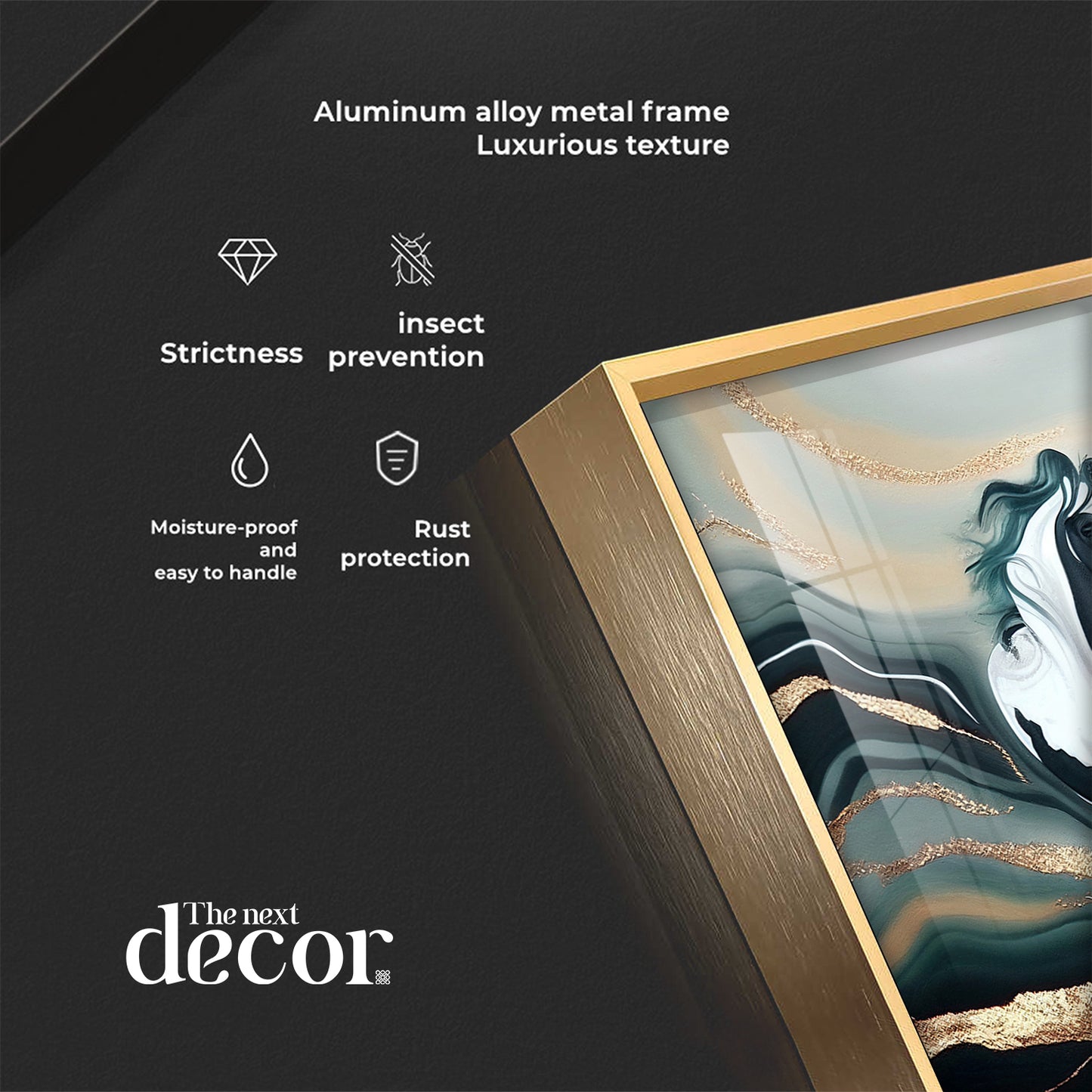 Horse Majestic Motion Glass Finish Vertical Wall Art