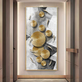 Opulent Whispers Glass Finish Vertical Wall Art