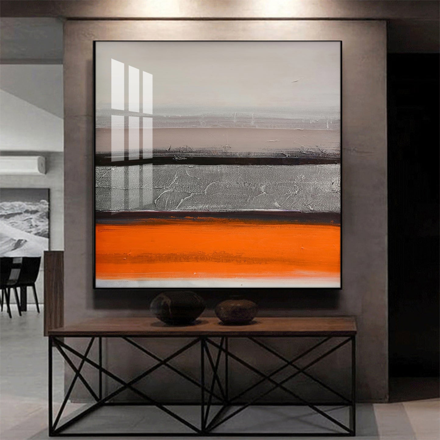 Citrus Cascade Glass Finish Square Wall Art