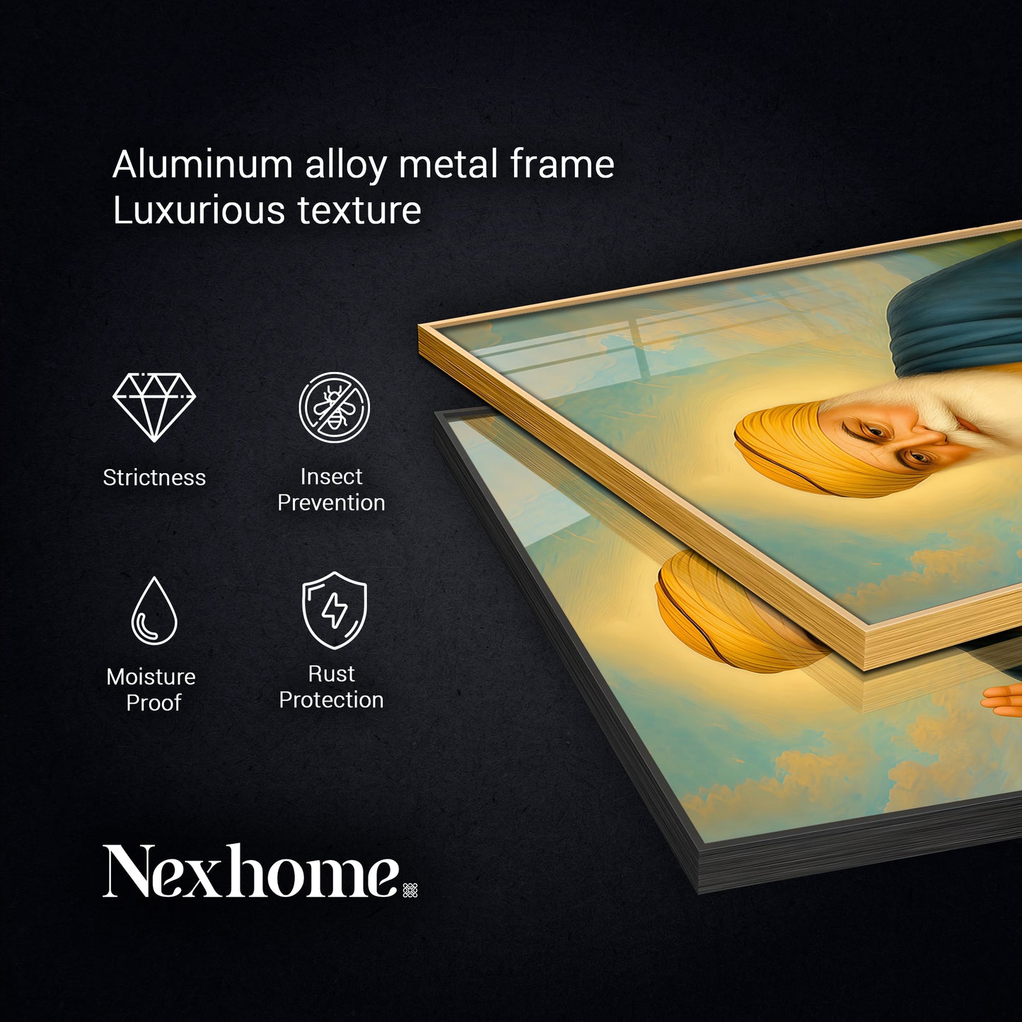 A Tribute to the Guru Glass Finish Vertical Wall Art