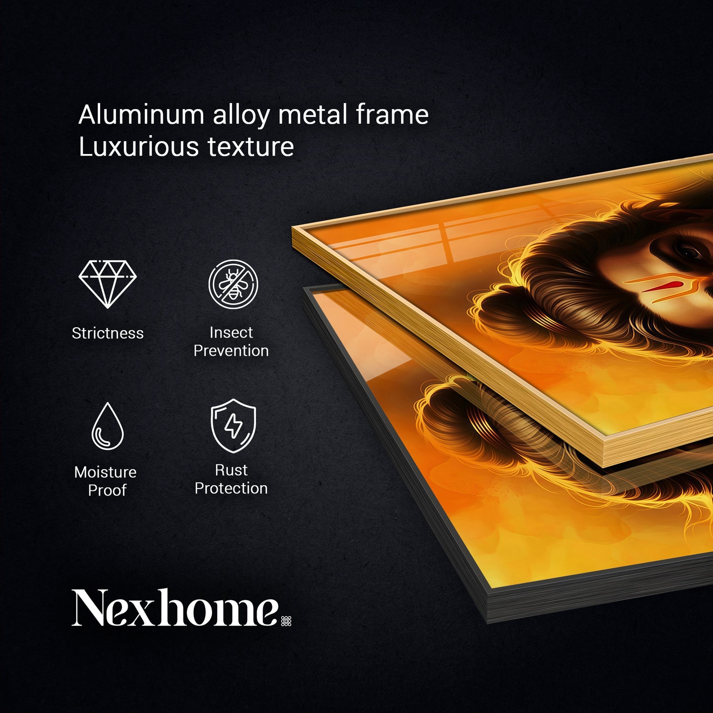 Lord Balaji Glass Finish Vertical Wall Art