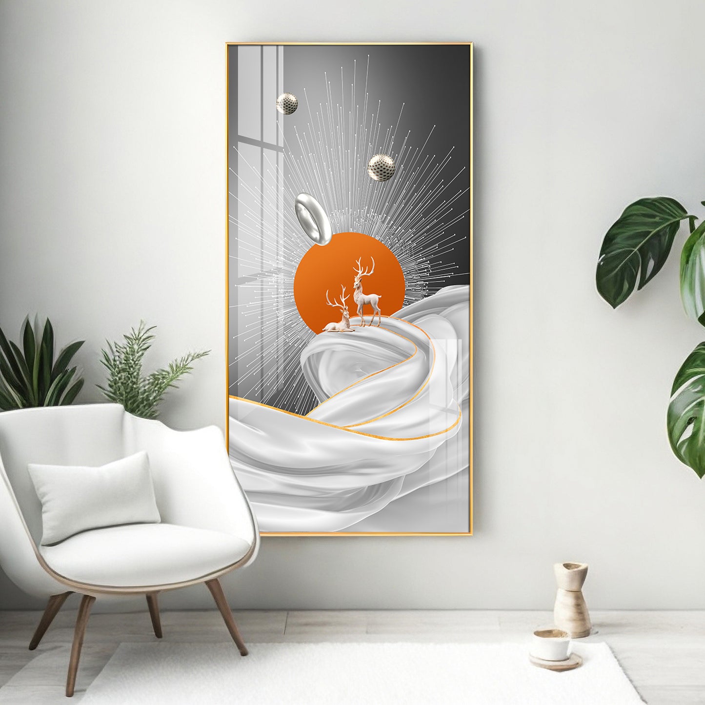 Ethereal Pathways Glass Finish Vertical Wall Art