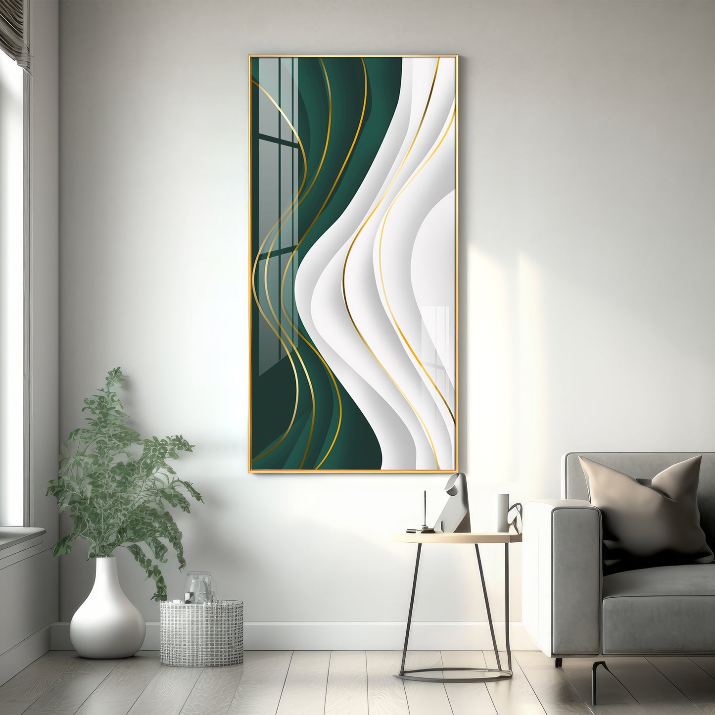 Ethereal Expressions Glass Finish Vertical Wall Art