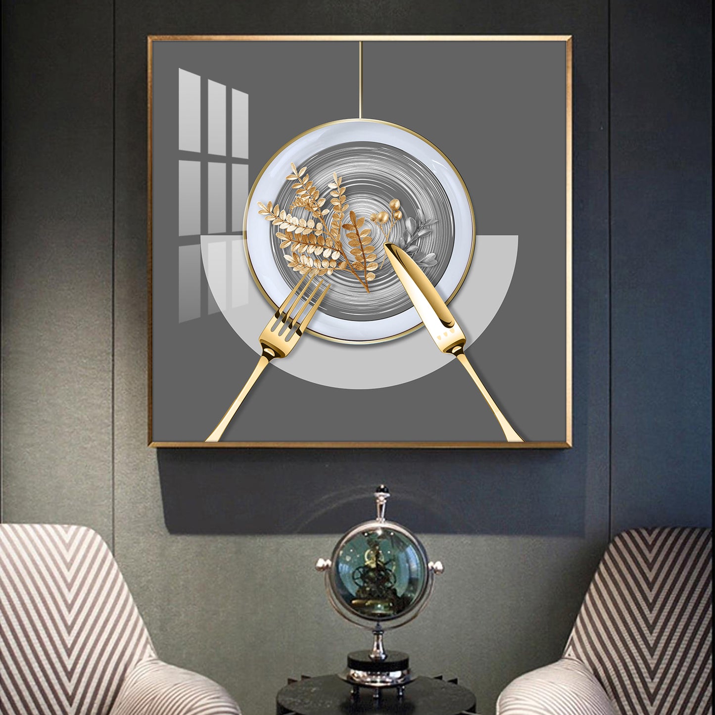 Artful Dining Glass Finish Square Wall Art