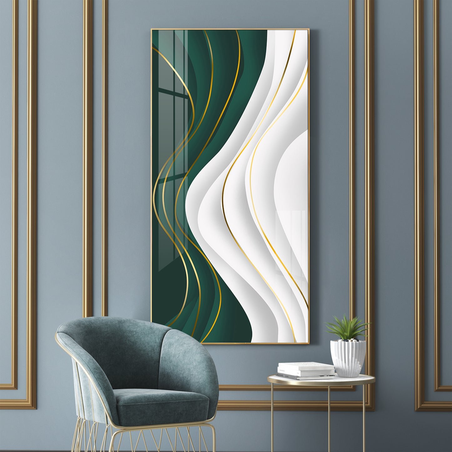 Ethereal Expressions Glass Finish Vertical Wall Art