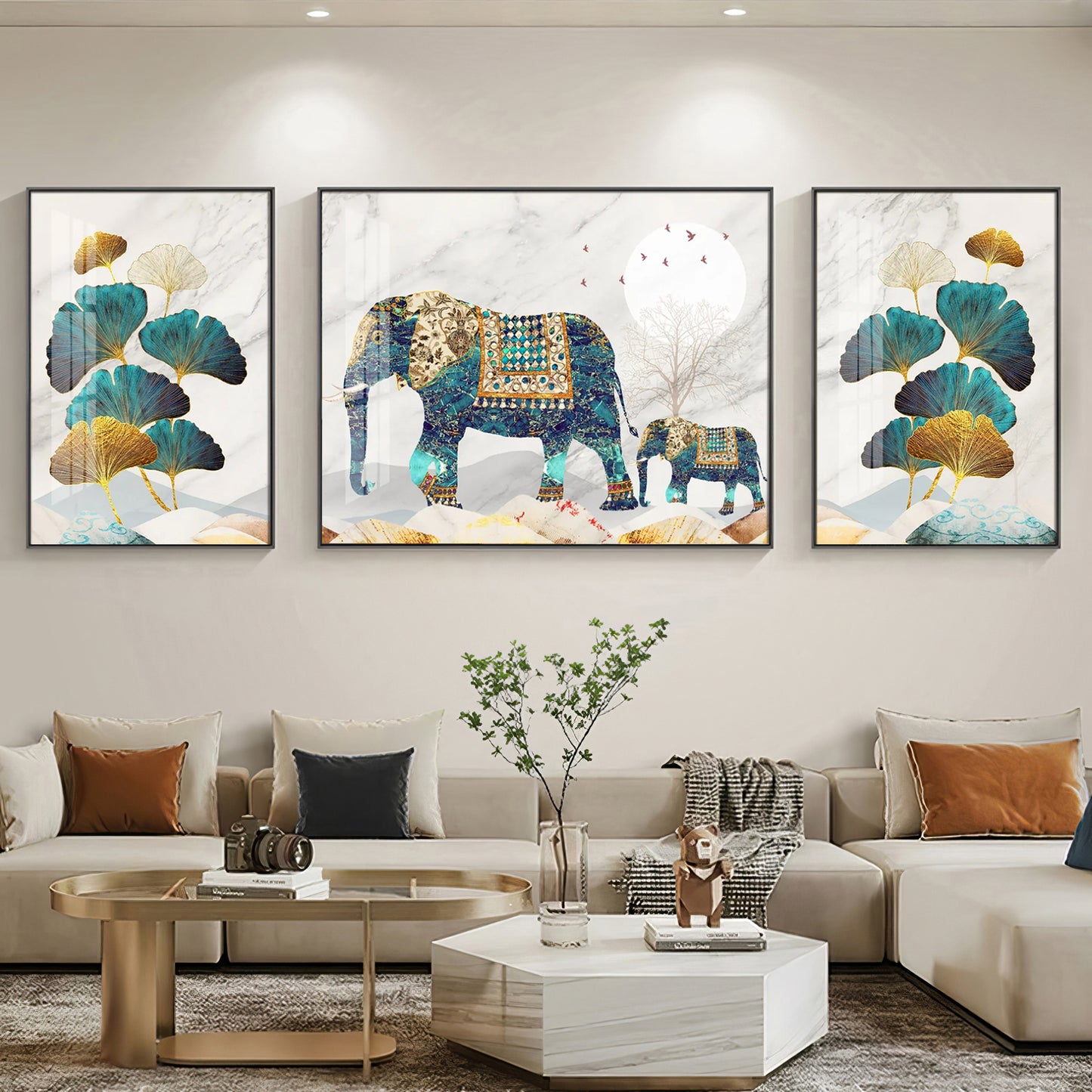 Gentle Giant Art Glass Finish Wall Art (Set Of 3)