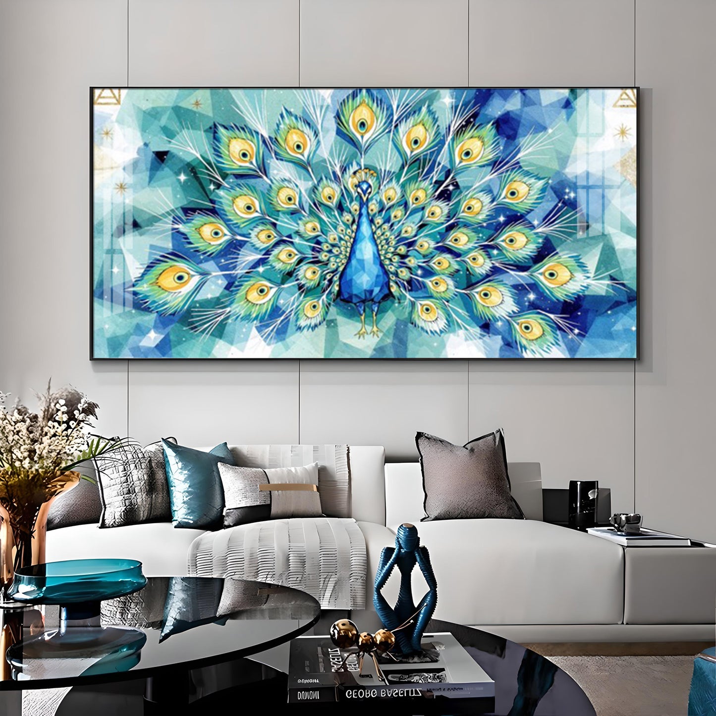 Train Rattling Glass Finish Horizontal Wall Art