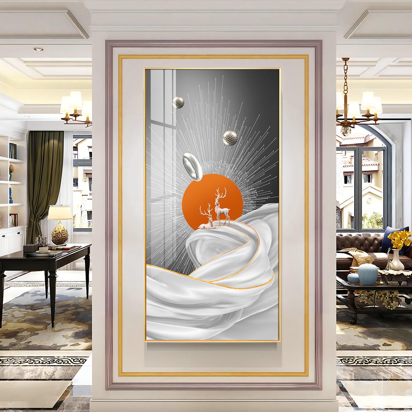 Ethereal Pathways Glass Finish Vertical Wall Art