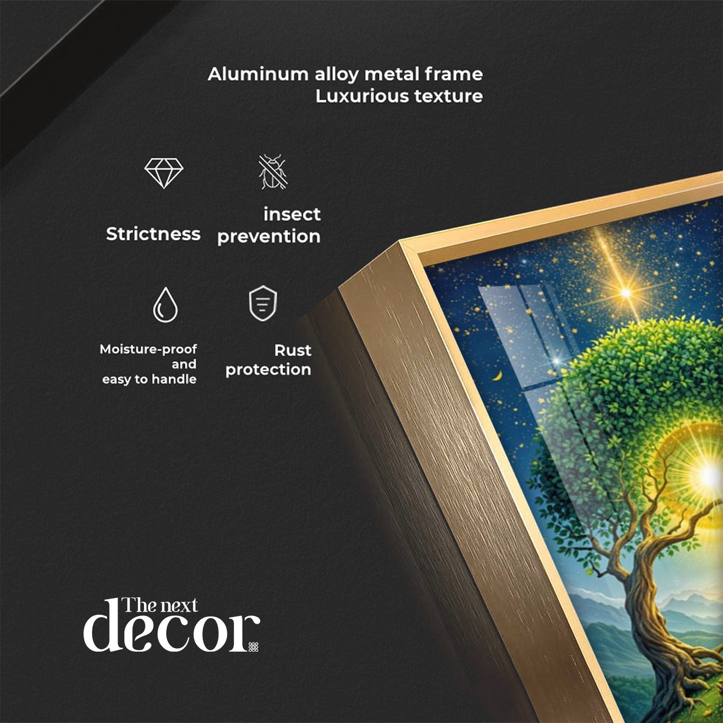 Meditating Buddha In Nature Glass Finish Vertical Wall Art
