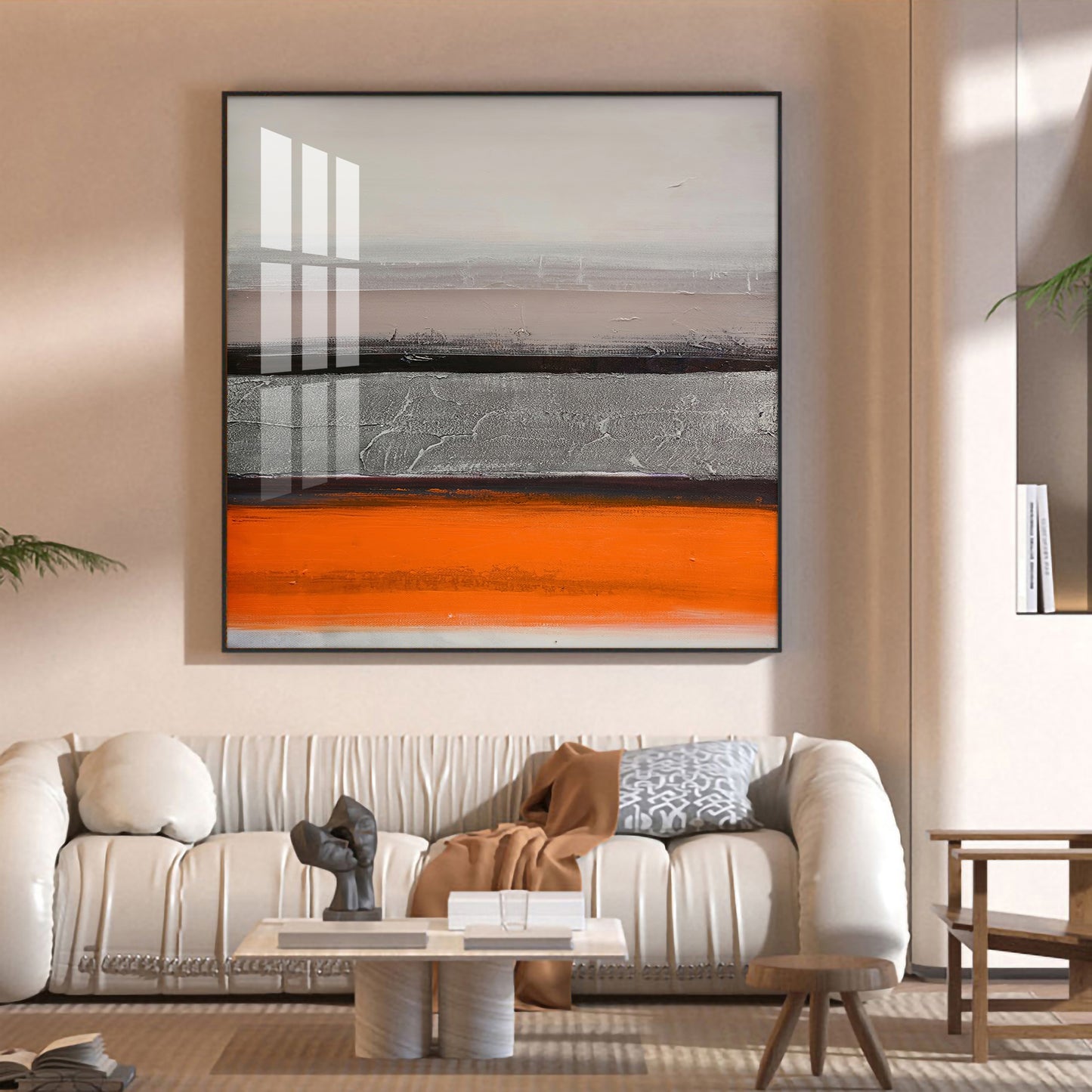 Citrus Cascade Glass Finish Square Wall Art