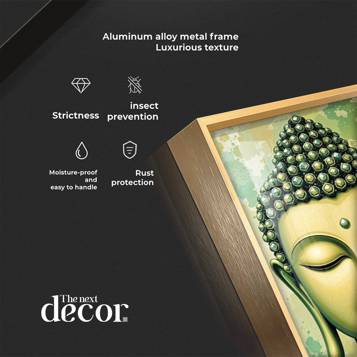 Budha Surreal portrayal Glass Finish Vertical Wall Art