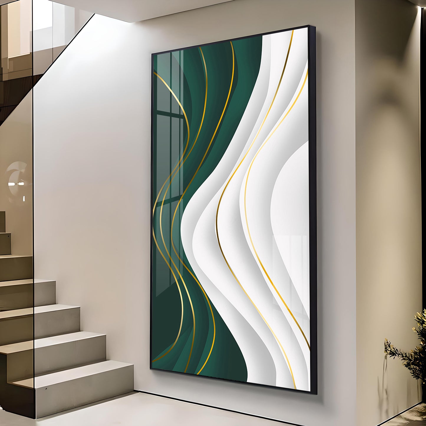 Ethereal Expressions Glass Finish Vertical Wall Art