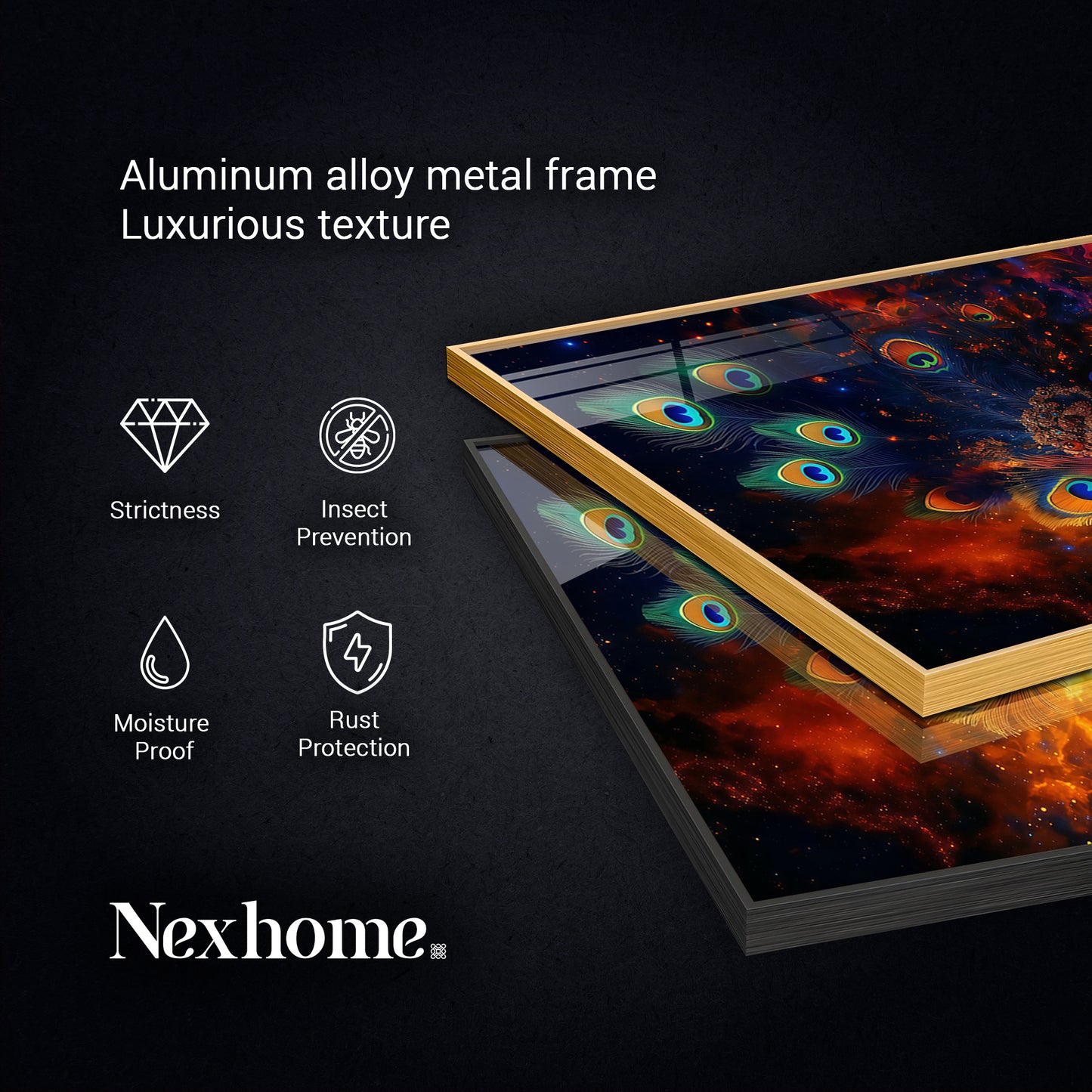 Hare Krishna Glass Finish Vertical Wall Art