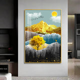Nature's Embrace Glass Finish Vertical Wall Art