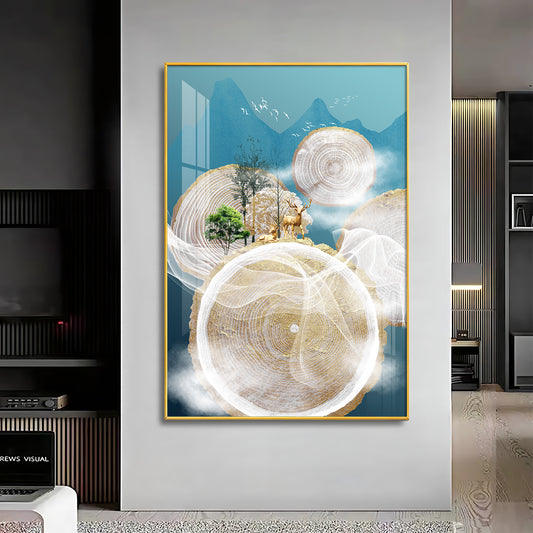 Ethereal Landscapes Glass Finish Vertical Wall Art