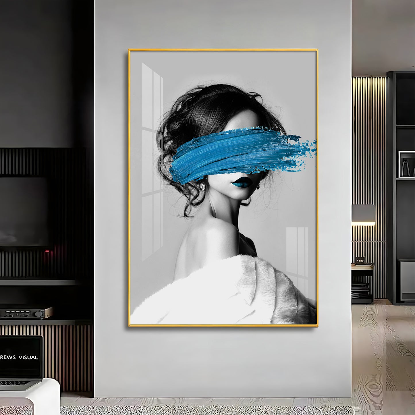 Dream Blur Modern Expression Glass Finish Vertical Wall Art