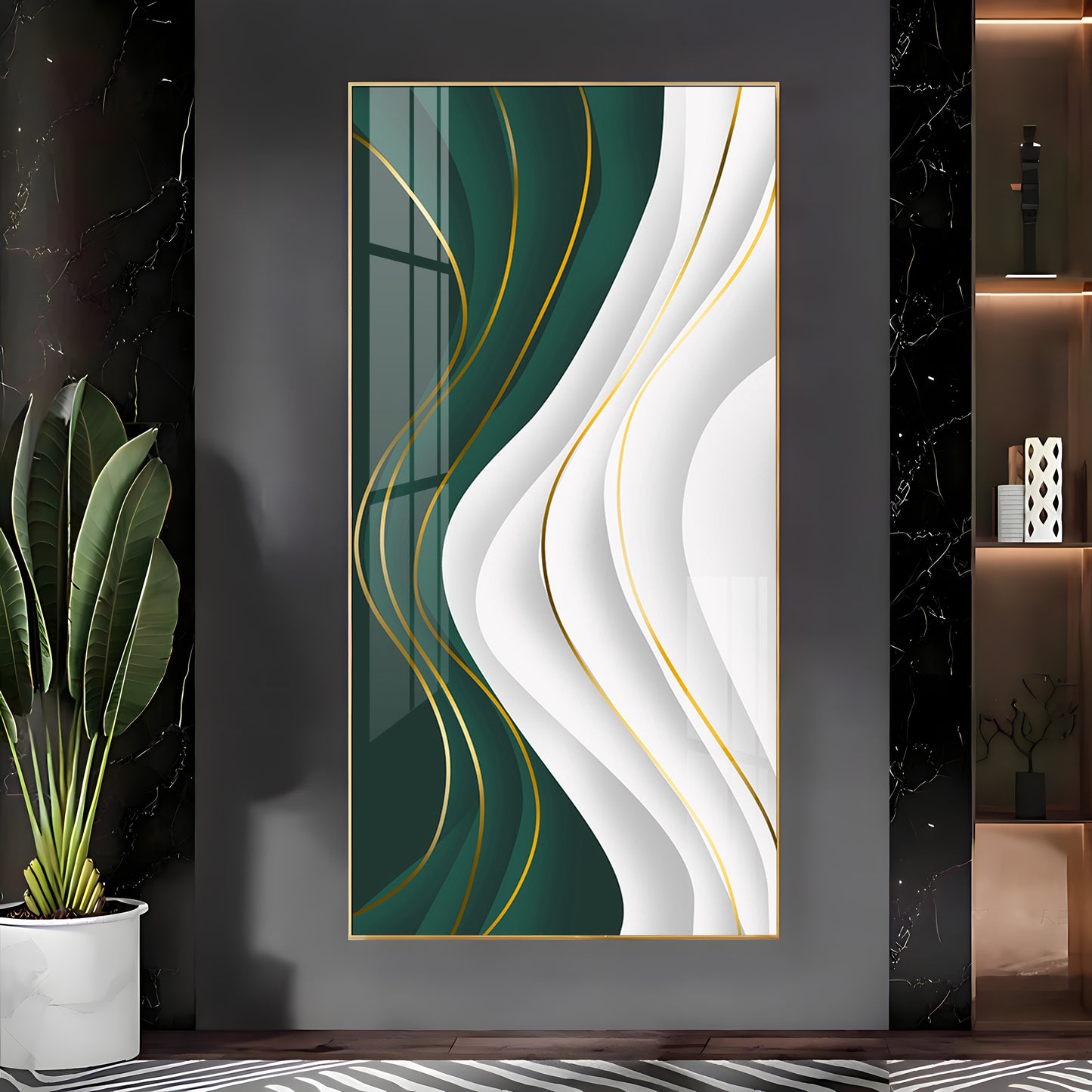 Ethereal Expressions Glass Finish Vertical Wall Art
