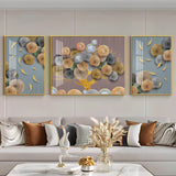 Spiral of Flower Glass Finish Wall Art (Set Of 3)