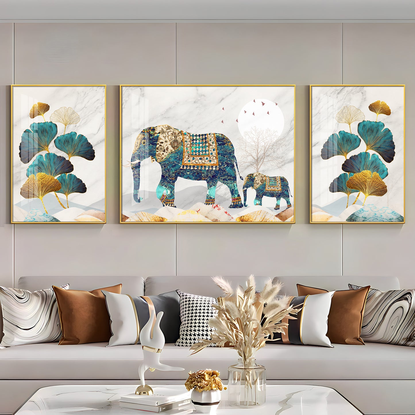 Gentle Giant Art Glass Finish Wall Art (Set Of 3)