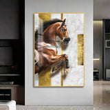 Radiant Horse Glass Finish Vertical Wall Art