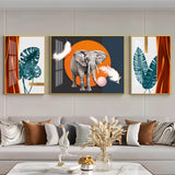 Alpha Aura Glass Finish Wall Art (Set Of 3)