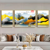 Majestic Mountain Views Glass Finish Wall Art (Set Of 3)