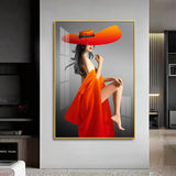 Bold Serenity Glass Finish Vertical Wall Art