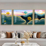 Nature's Harmony Glass Finish Wall Art (Set Of 3)