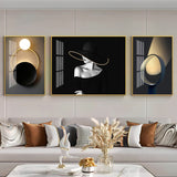 Girl With Hat Glass Finish Wall Art (Set Of 3)