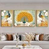 Regal Feathers Glass Finish Wall Art (Set Of 3)