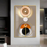 Circle of Modernity Glass Finish Vertical Wall Art