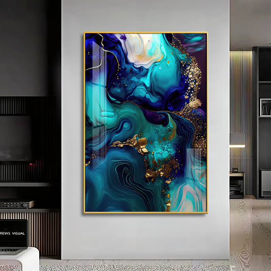 Oceanic Dreams Glass Finish Vertical Wall Art