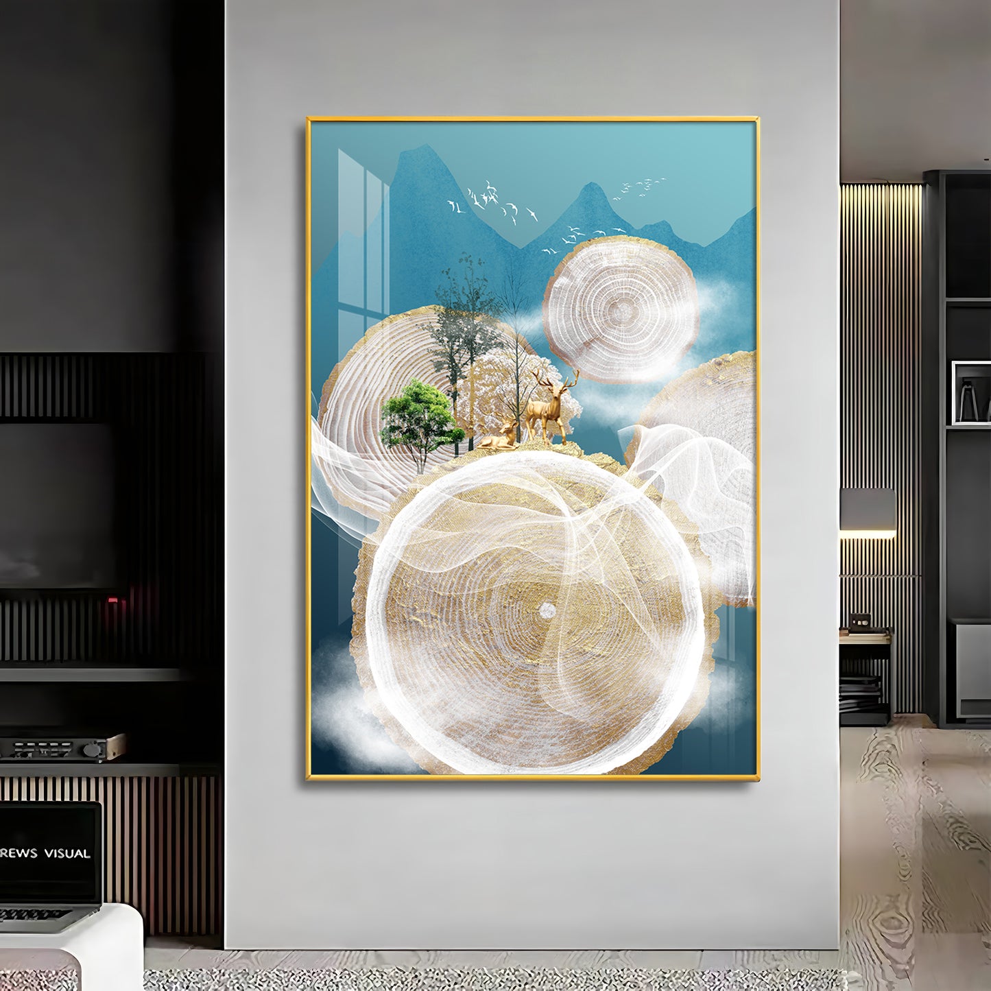 Ethereal Landscapes Glass Finish Vertical Wall Art