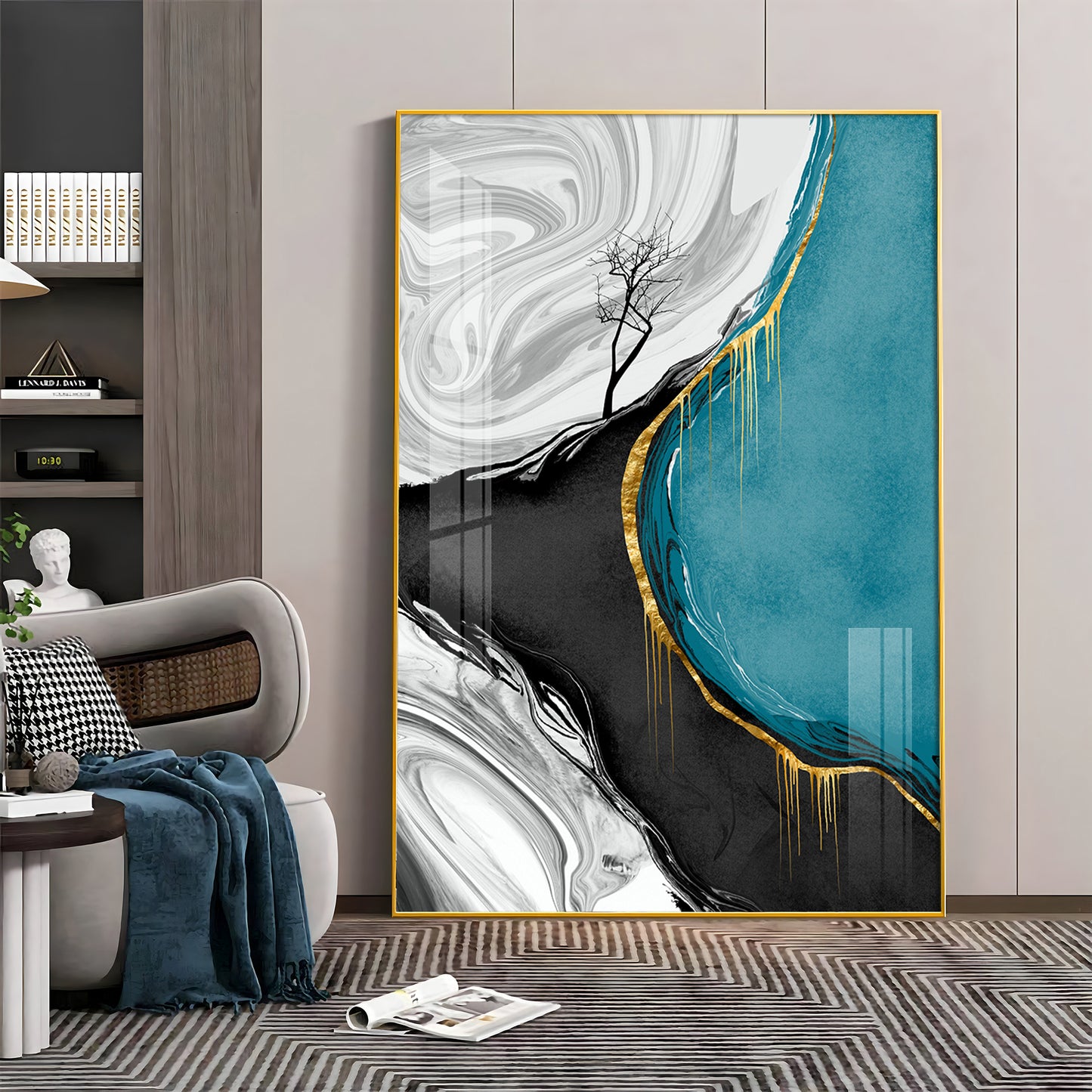 Artistry Abode Glass Finish Vertical Wall Art