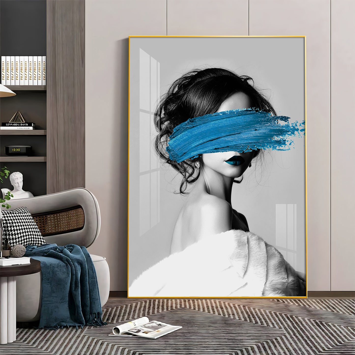 Dream Blur Modern Expression Glass Finish Vertical Wall Art